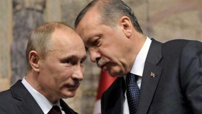 Serokê Tirkiyê Recep Tayyip Erdogan û serokê Rûsya Vladimir Putin