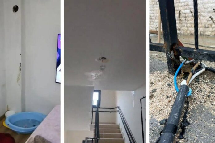 TOKİ deprem konutları su altında 