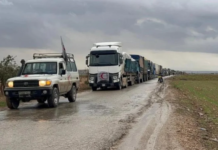 Barhilgirên alîkariyê yên ji Amedê bi rê ketin gihîştin Kobaniyê Barhilgirên alîkariyê yên ji Amedê bi rê ketin gihîştin Kobaniyê