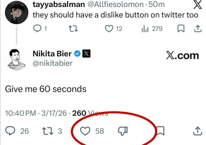 X'te yeni gelişme: Dislike butonu test aşamasında